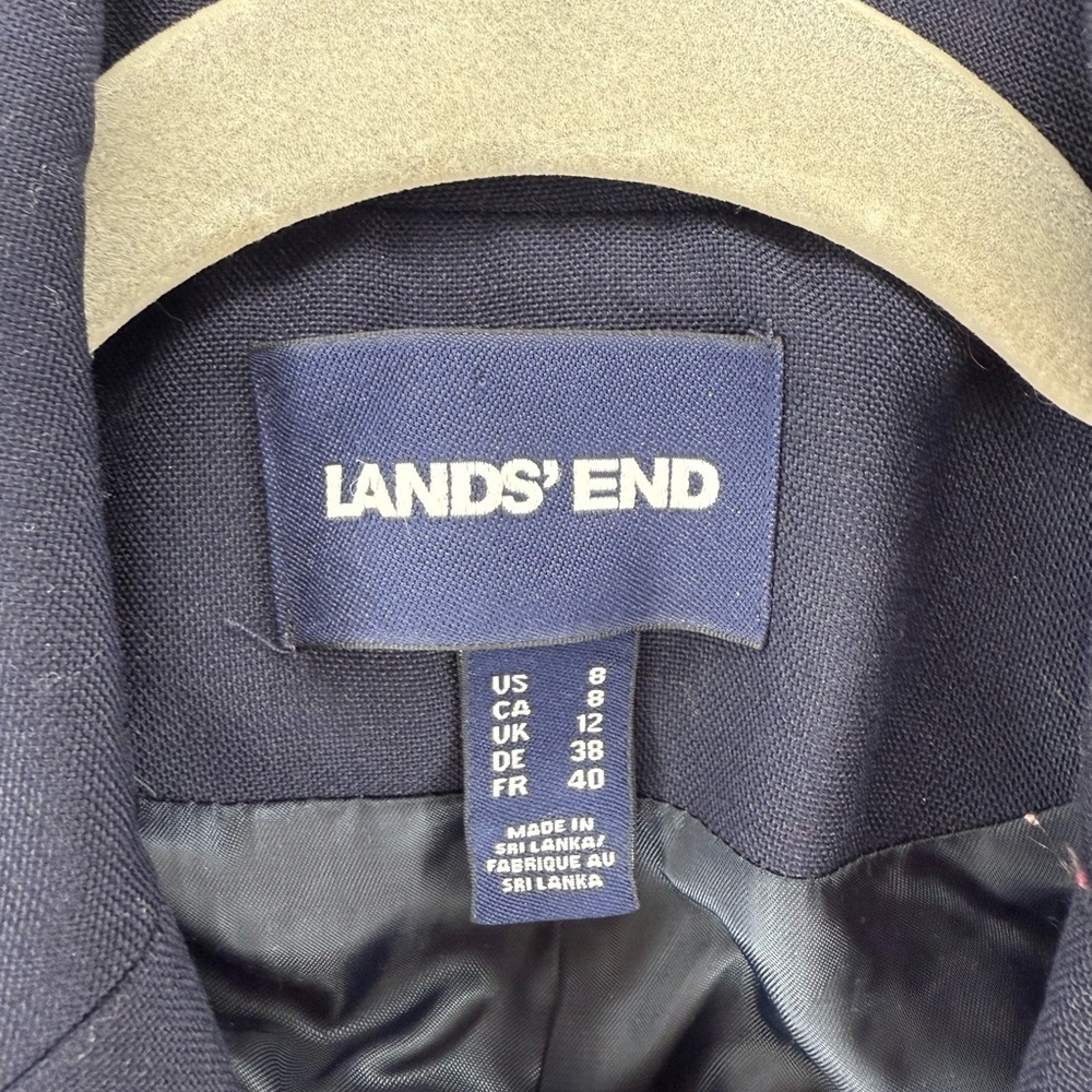 Lands' End Navy Blazer with Gold Buttons - Picture 2 of 6